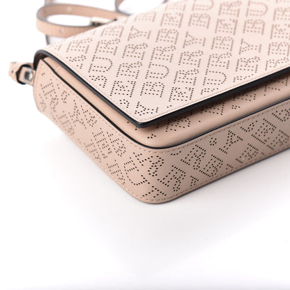 Burberry Calfskin Perforated Hampshire Crossbody Pale Fawn Pink 7 of 9