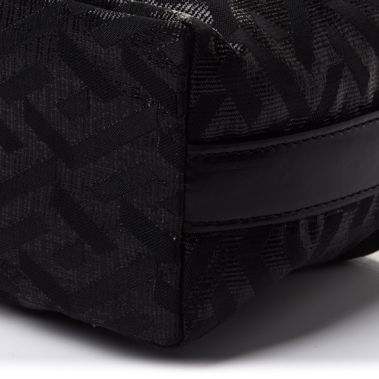 Versace Metallic Canvas La Greca Signature Mini Bag Black 9 of 10
