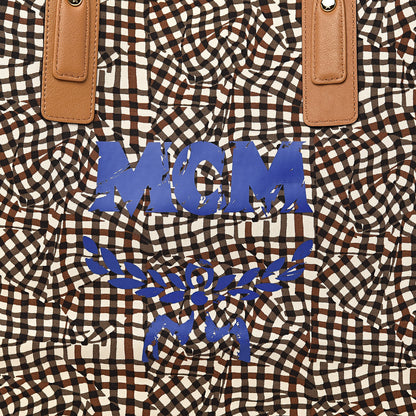 MCM Visetos Large Liz Reversible Shopper Tote Cognac 14 of 15