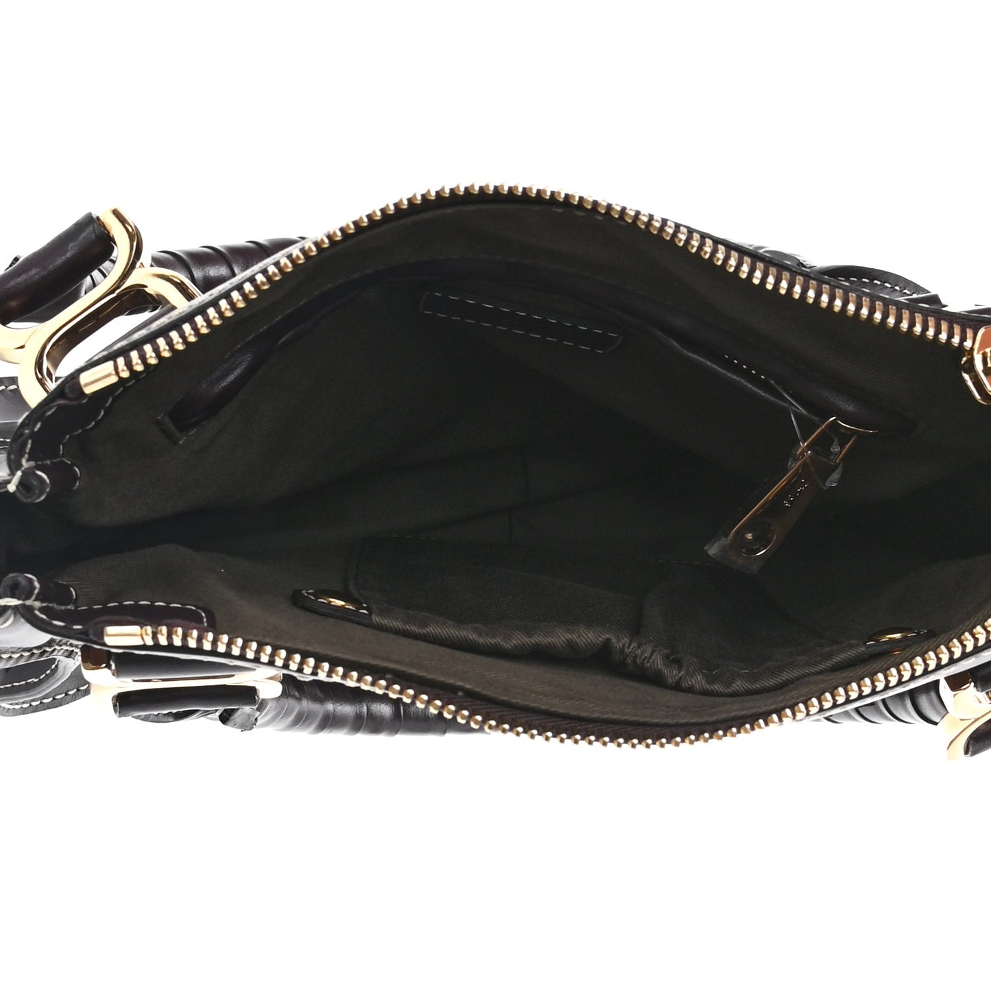 Smooth Calfskin Small Marcie Satchel Black Raisin