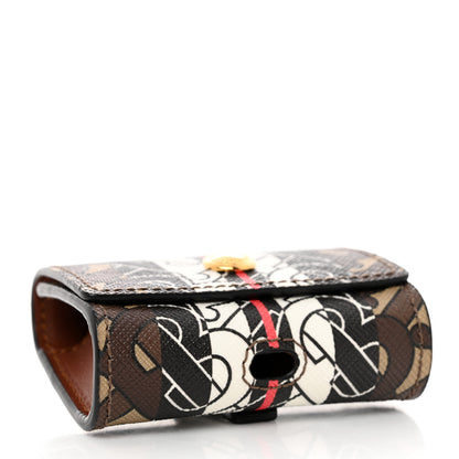 Burberry E-Canvas Calfskin Monogram Stripe TB AirPods Pro Case Brown 4 of 6