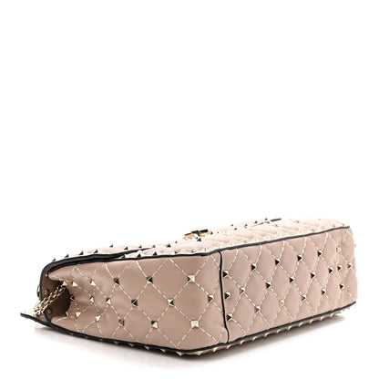 Valentino Garavani Lambskin Medium Rockstud Spike Shoulder Bag Poudre 4 of 10