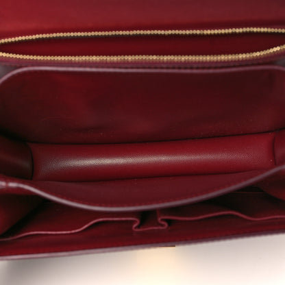 Celine Box Calfskin Medium Classic Box Flap Bag Burgundy 4 of 9