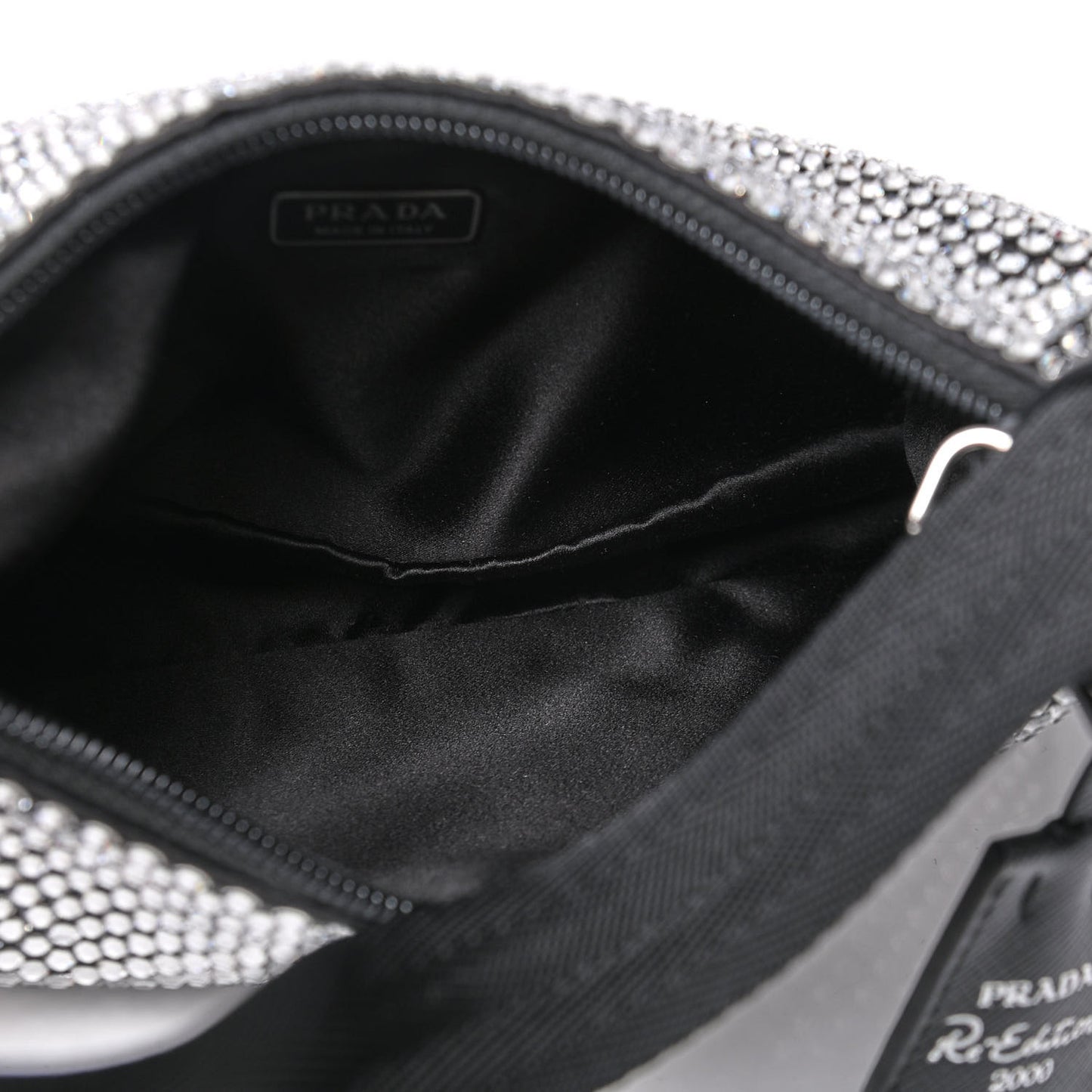 Satin Crystal Mini Re-Edition 2000 Bag Cristal
