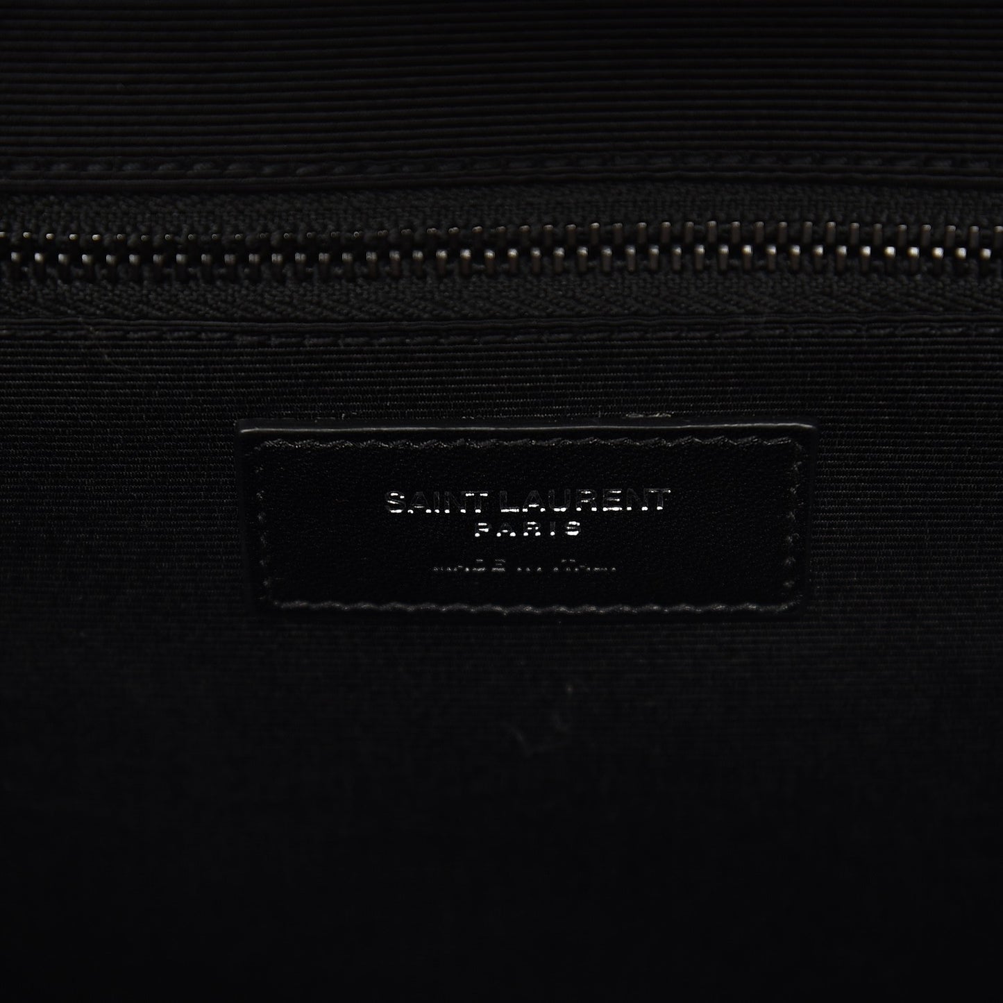Grain De Poudre Textured Mixed Matelasse Large Triquilt Monogram Monochrome Satchel Black