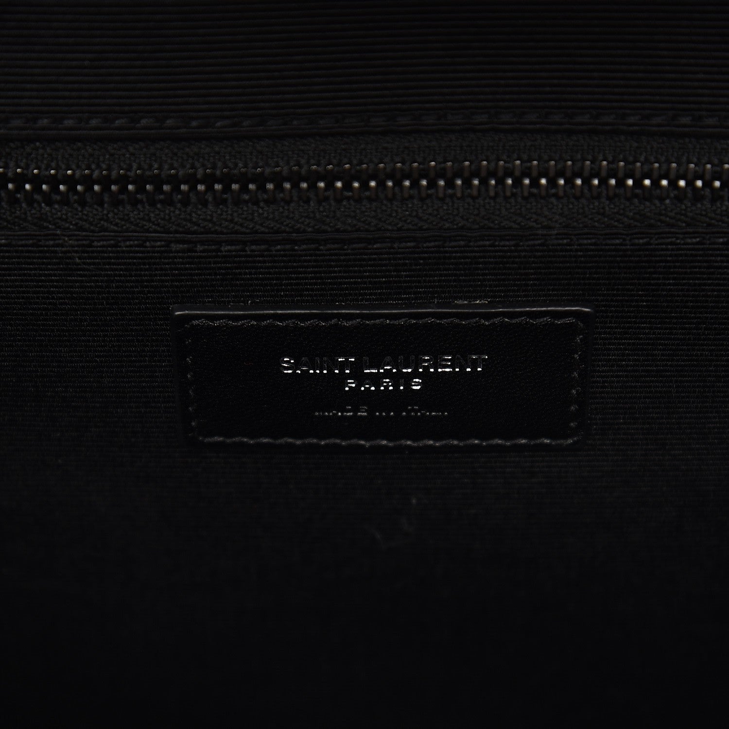 Saint Laurent Grain De Poudre Textured Mixed Matelasse Large Triquilt Monogram Monochrome Satchel Black 8 of 8