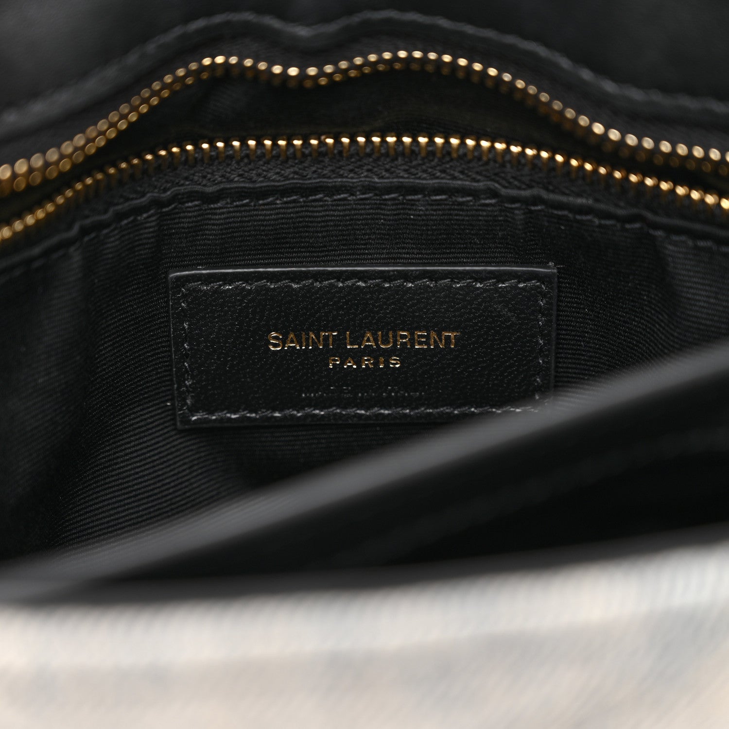 Saint Laurent Denim Y Quilted Monogram Toy Loulou Crossbody Bag Grey 6 of 10
