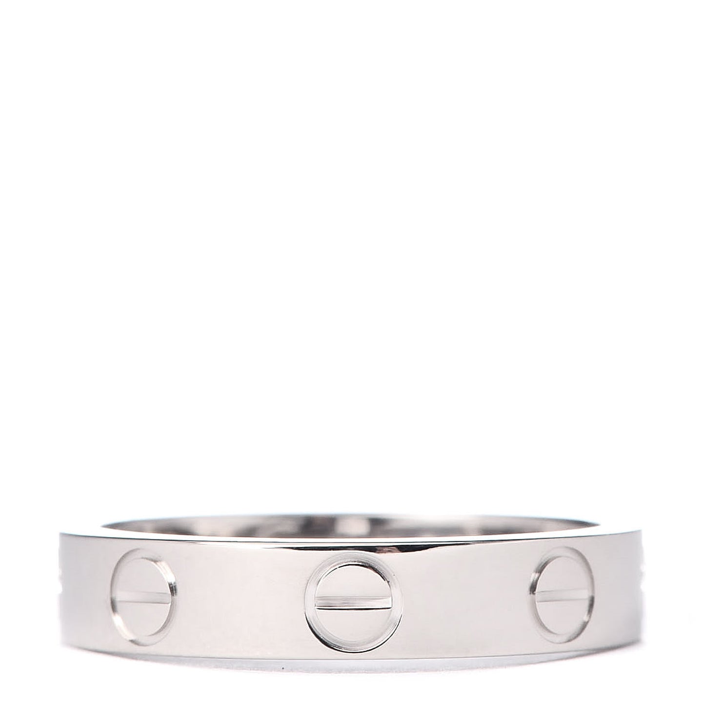 18K White Gold 3.5mm LOVE Wedding Band Ring 48 4.5