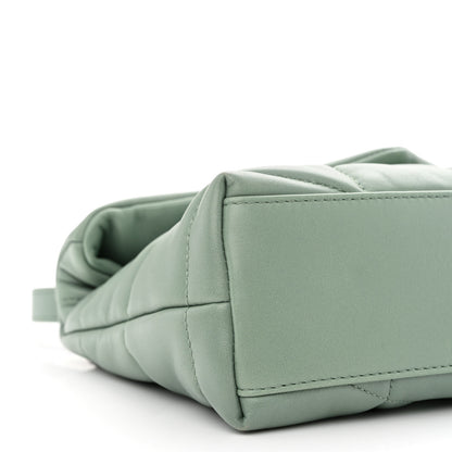 Saint Laurent Lambskin Quilted Toy Loulou Puffer Monogram Chain Satchel Mint 8 of 9