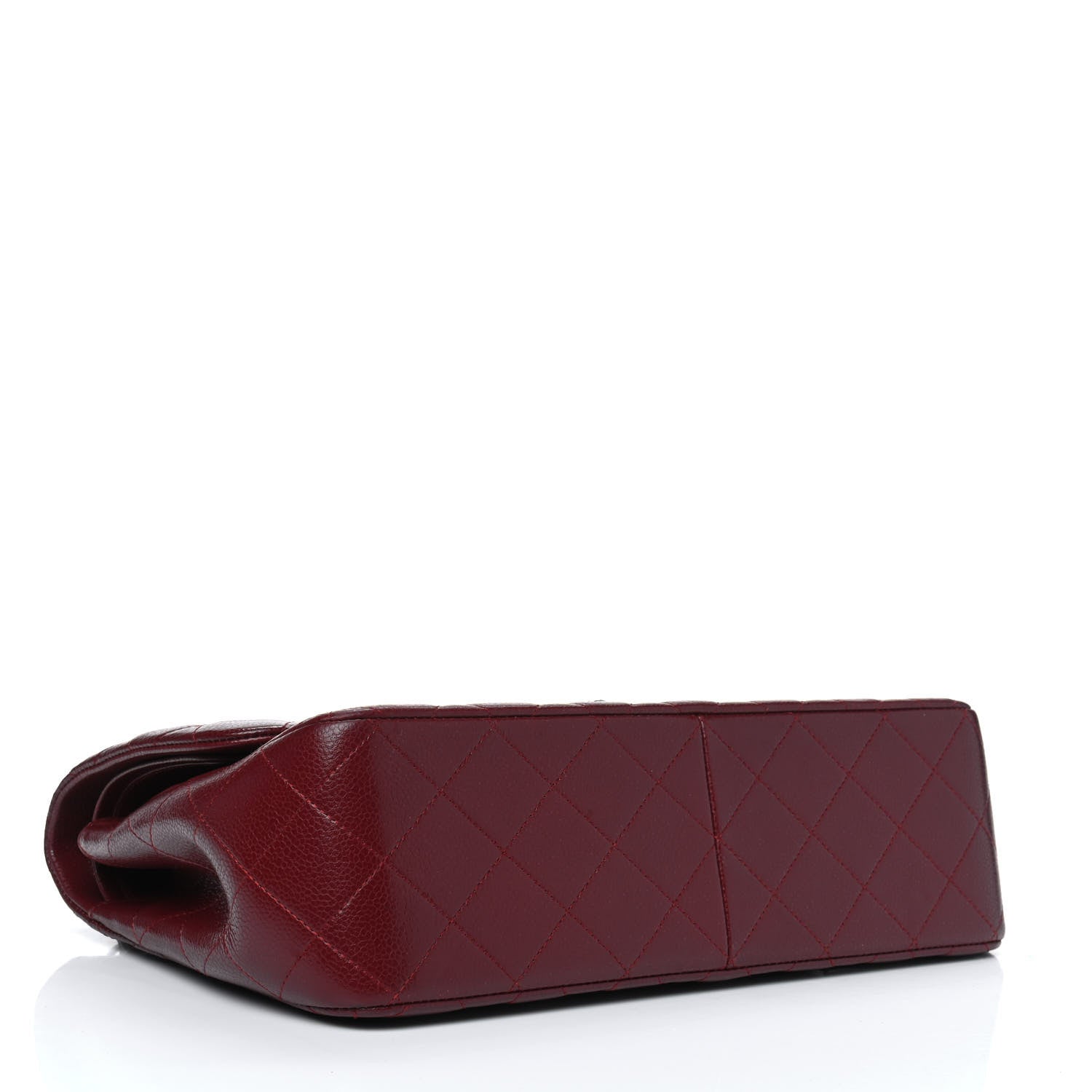 Chanel Caviar Quilted Jumbo Double Flap Burgundy 3 of 4