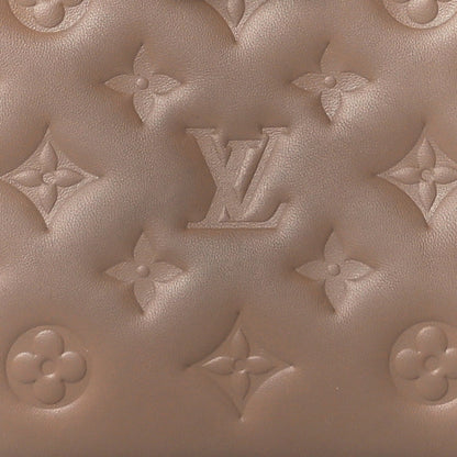 Louis Vuitton Lambskin Embossed Monogram Coussin PM Taupe 8 of 13