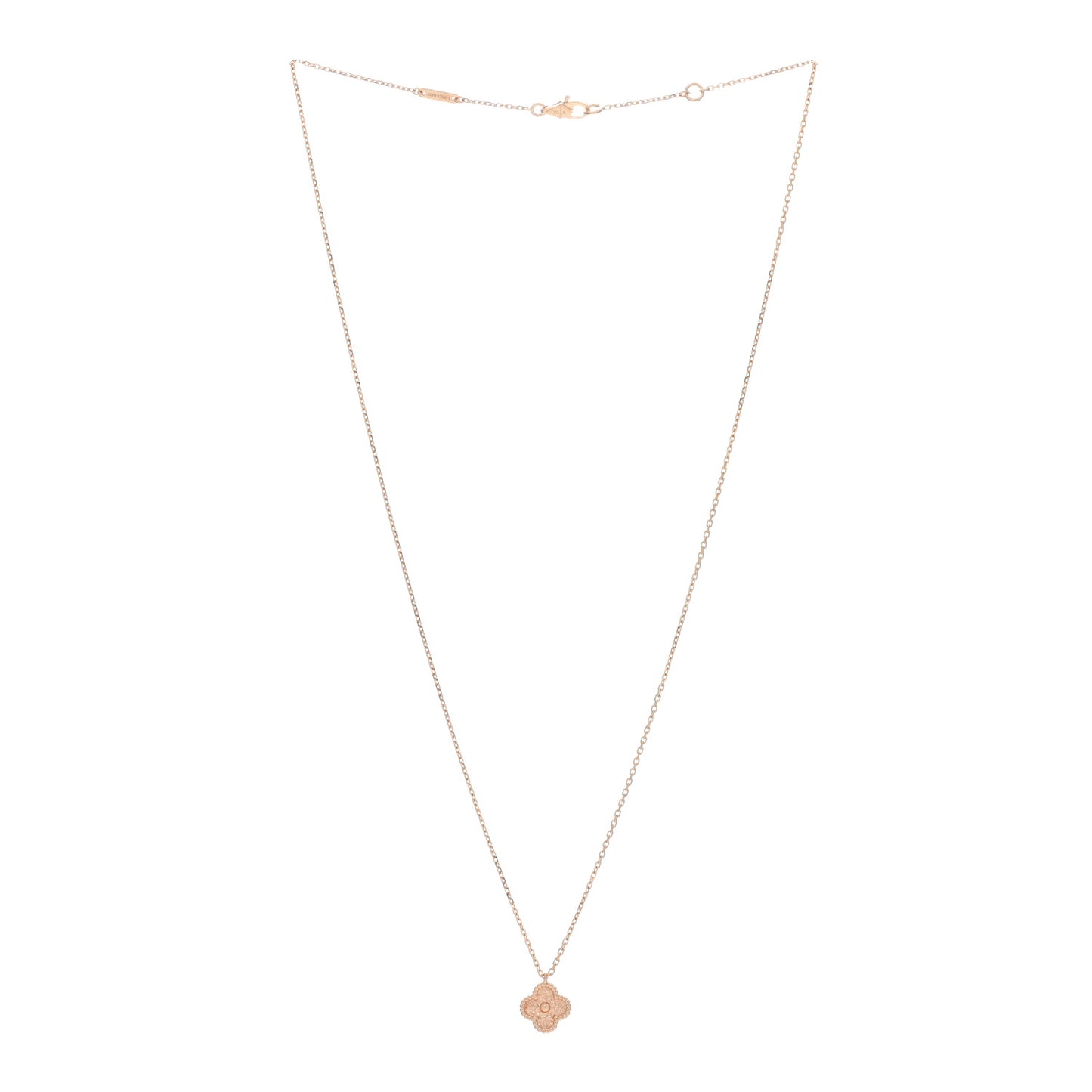 18K Rose Gold Sweet Alhambra Pendant Necklace