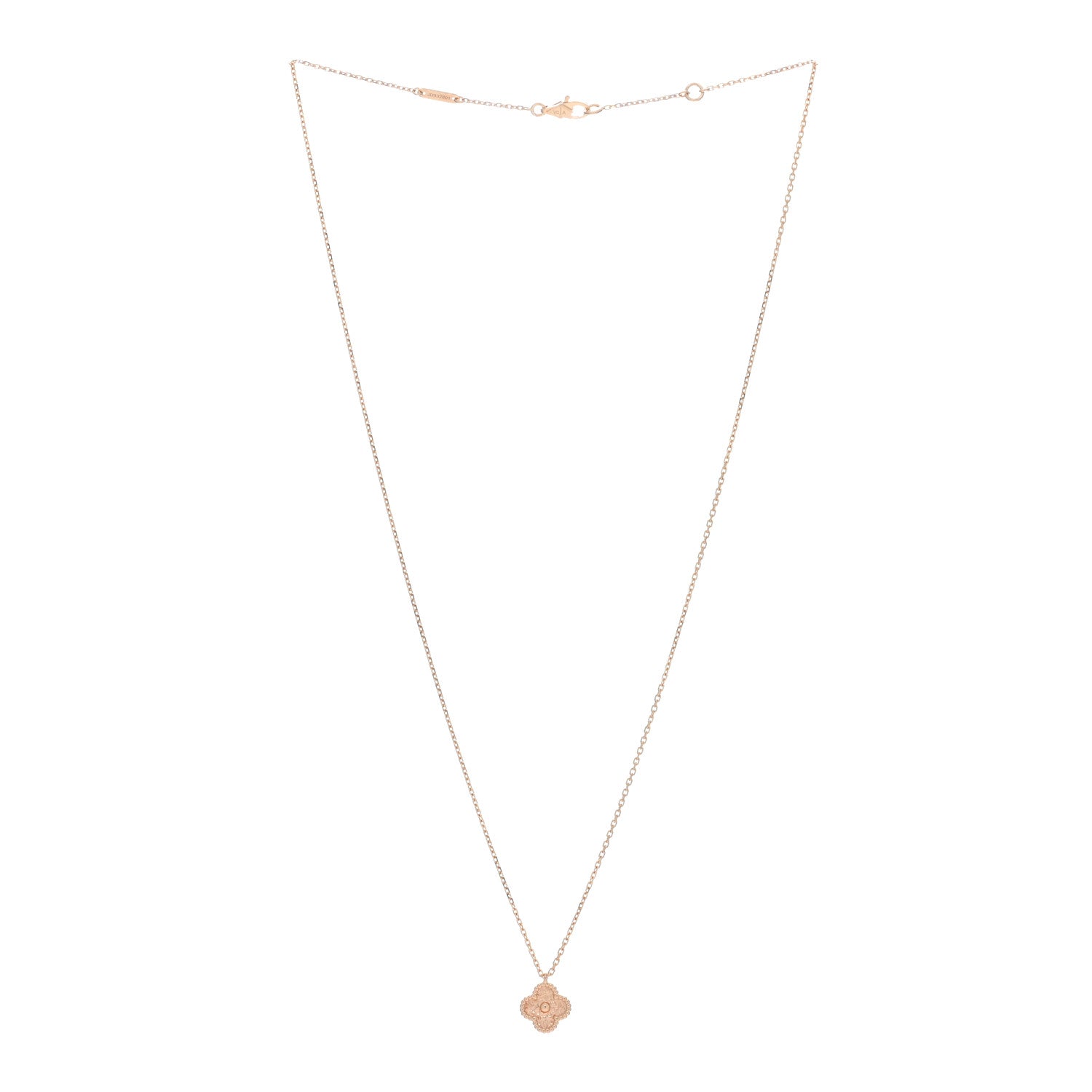 Van Cleef & Arpels 18K Rose Gold Sweet Alhambra Pendant Necklace 2 of 4