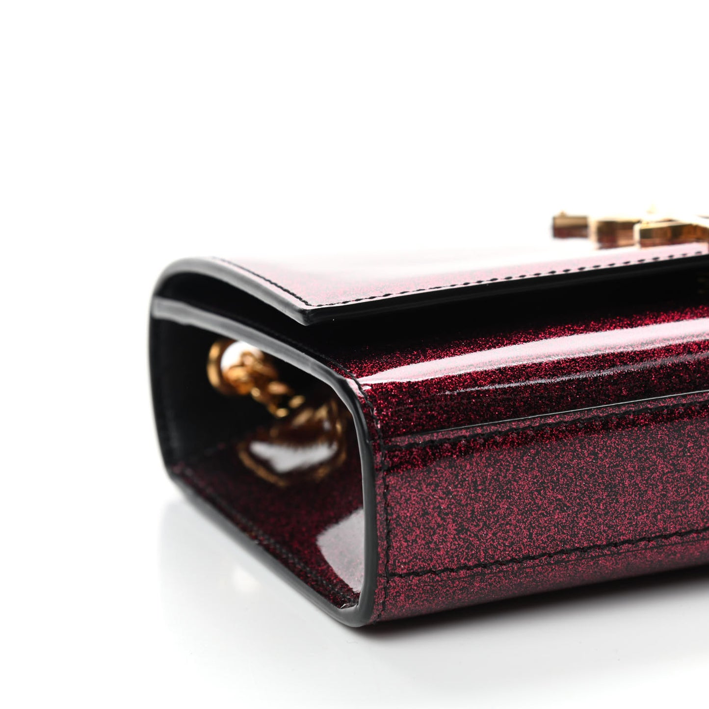 Patent Glitter Small Monogram Kate Bright Fuchsia