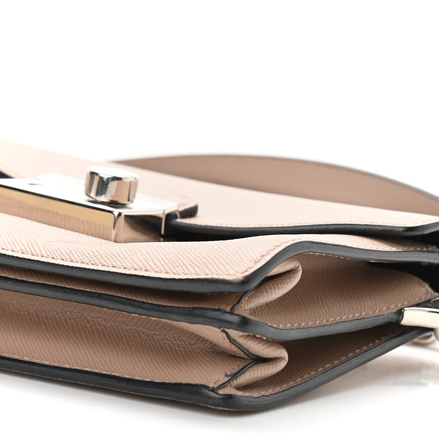 Saffiano Lux Sound Shoulder Bag Cipria
