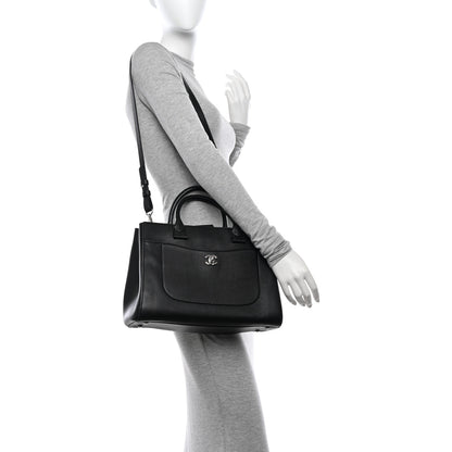 Chanel Grained Calfskin Small Neo Executive Shopper Tote Black 2 of 14