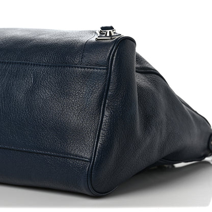 Balenciaga Chevre Silver Metallic Edge Hardware Velo Bleu Nuit Dark Sea 8 of 8