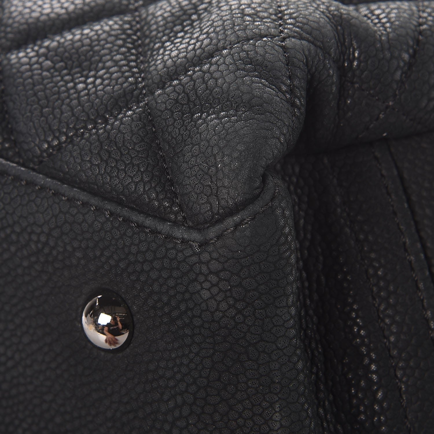 Chanel Iridescent Caviar Medium Lady Pearly Flap Black 10 of 13