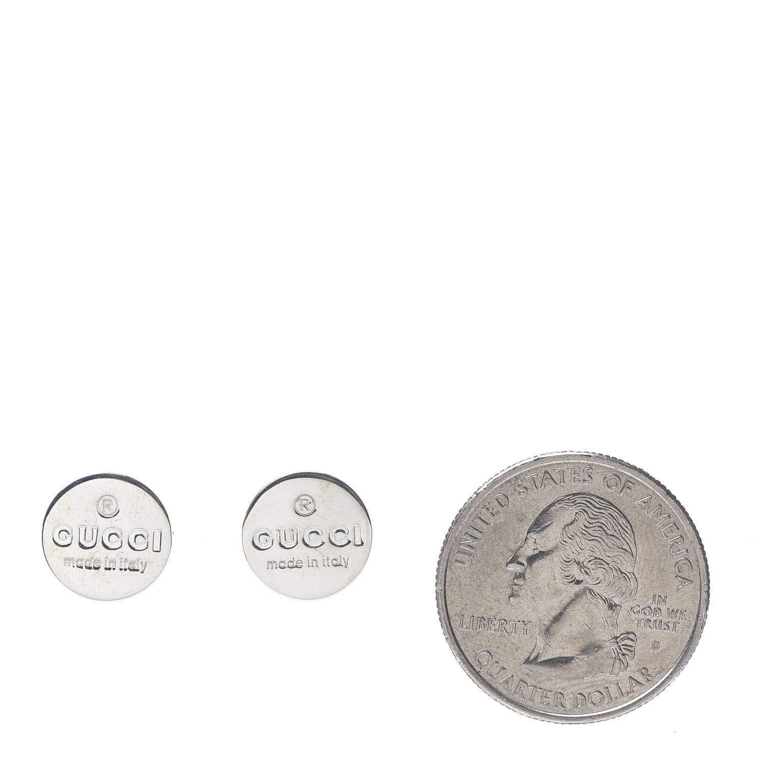 Gucci Sterling Silver Round Stud Earrings 2 of 5