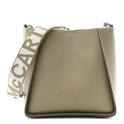 Stella McCartney Grainy Alter Mat Studded Logo Mini Crossbody Taupe 1 of 9
