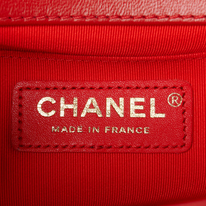 Chanel Lambskin Quilted Small Boy Flap Red 6 of 10