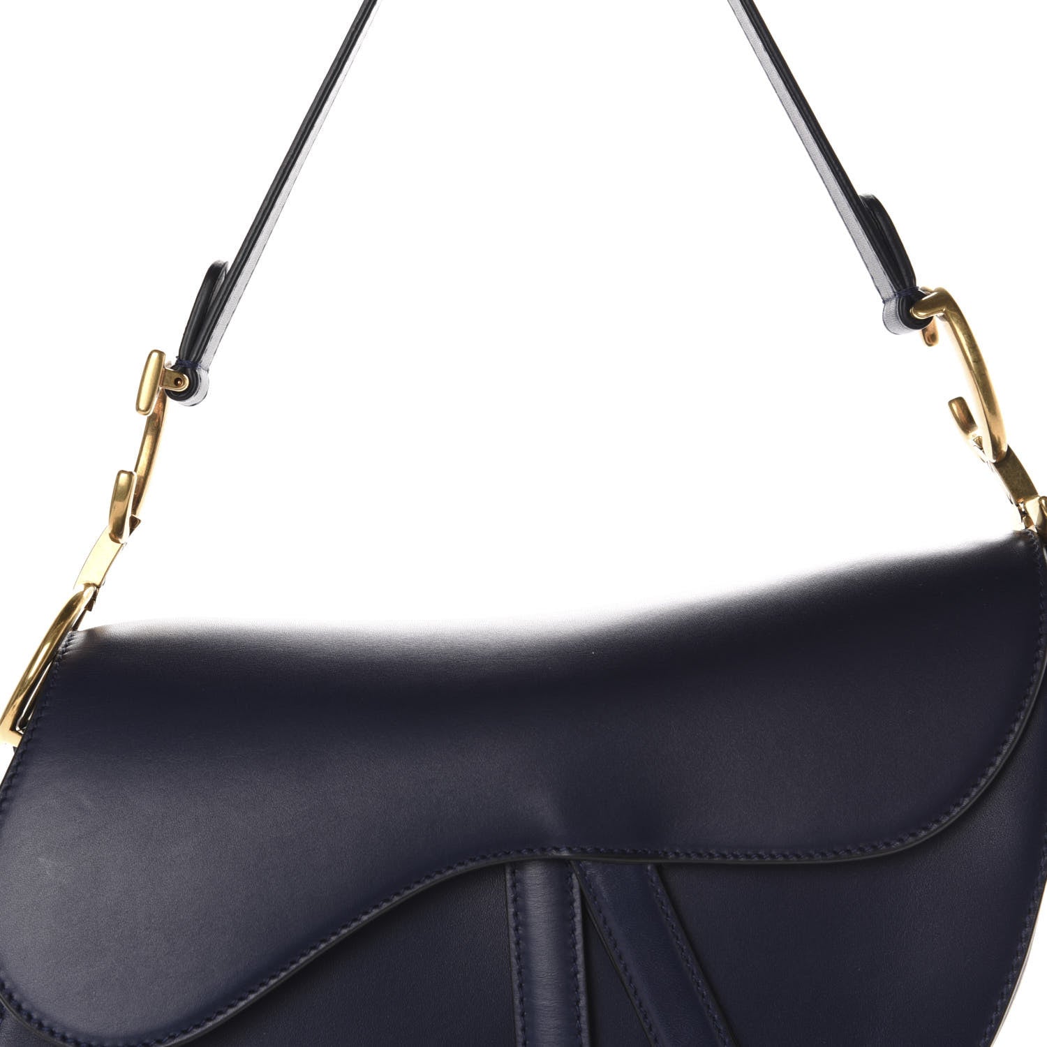 Christian Dior Calfskin Saddle Bag Indigo Blue 10 of 11