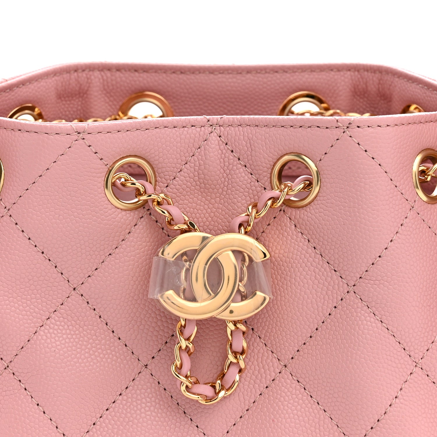 Chanel Caviar Quilted Mini Chanel 25 Handbag Pink 8 of 11