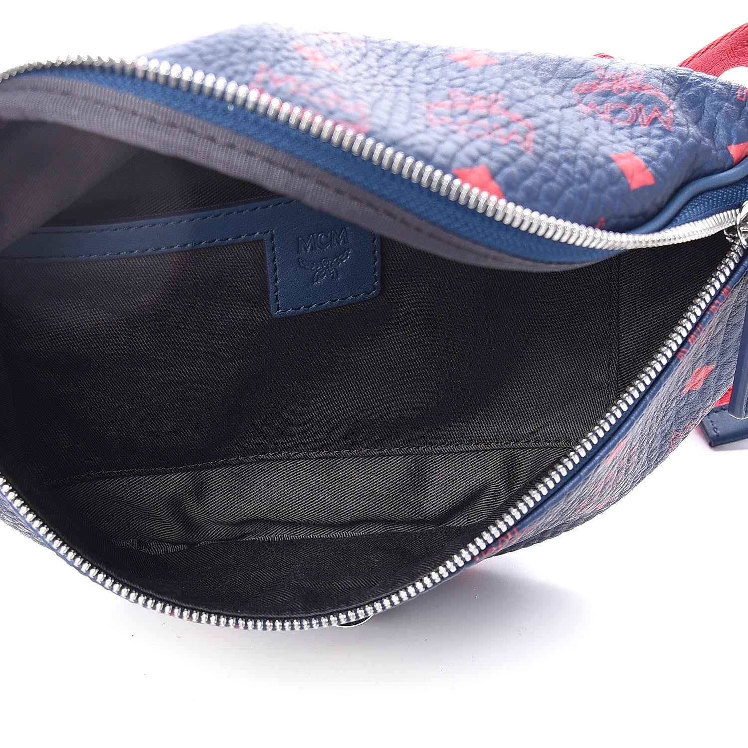 MCM Visetos Small Fusten Belt Bag Deep Blue Sea 5 of 8