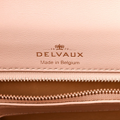 Delvaux Suede Crocodile MM Tempete Satchel Light Pink 6 of 10
