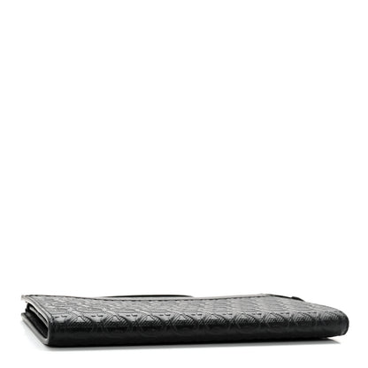 Salvatore Ferragamo Calfskin Gancini Embossed Document Holder Black 4 of 10