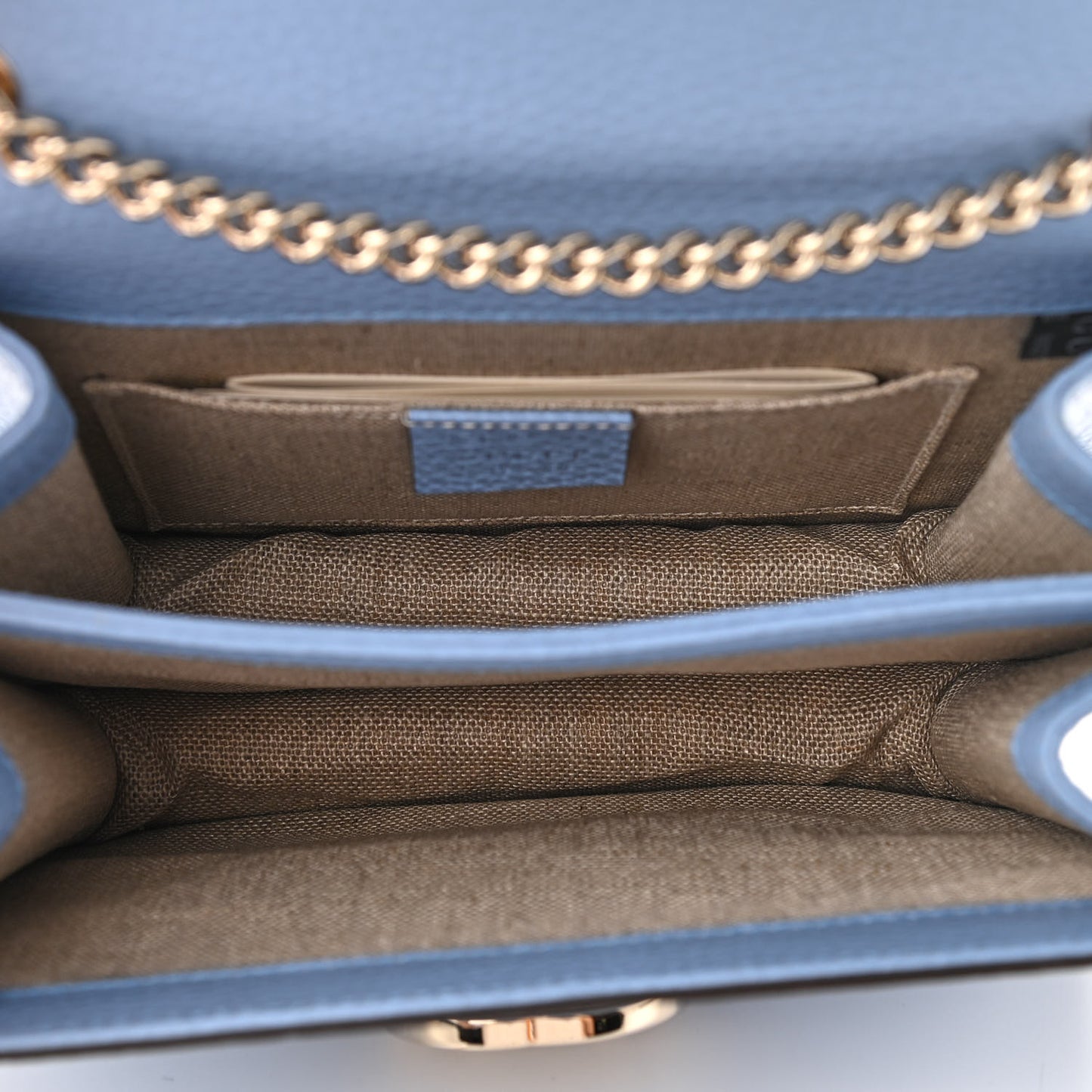 Dollar Calfskin Small Interlocking G Shoulder Bag Mineral Blue