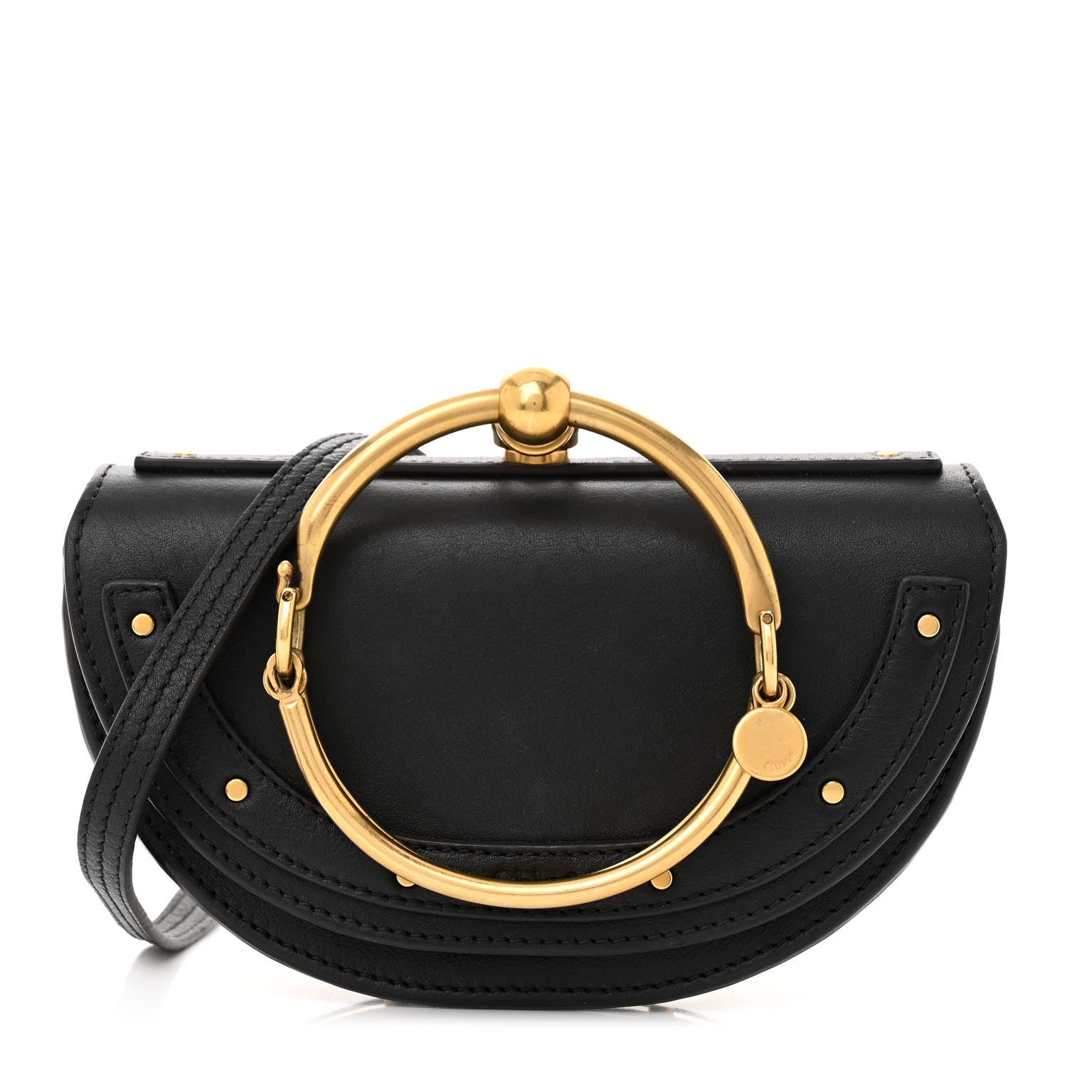 Chloe Calfskin Small Nile Bracelet Minaudiere Bag Black 1 of 9