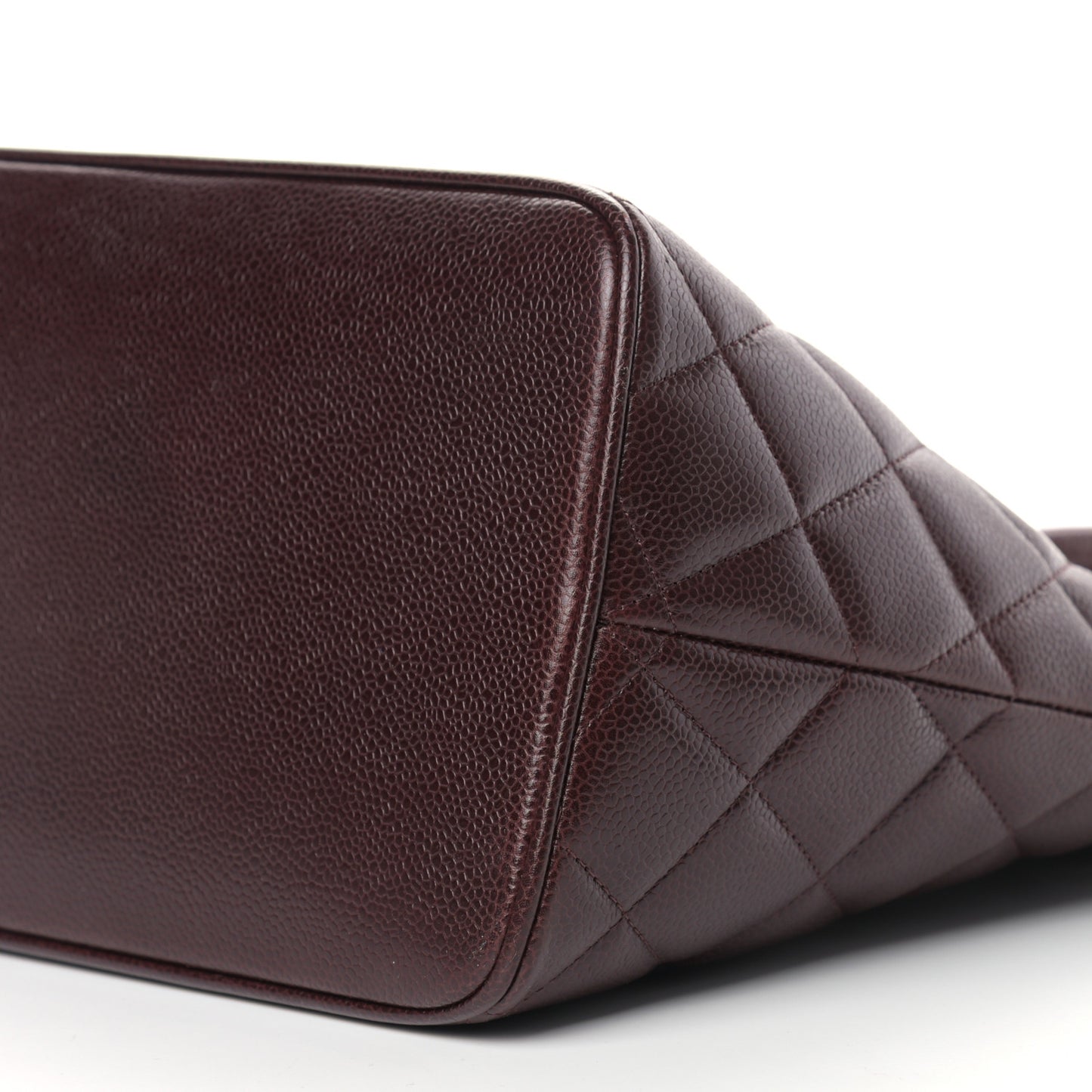 Caviar Quilted Medallion Tote Bordeaux