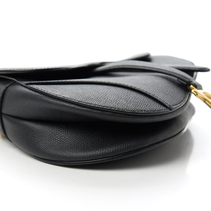 Christian Dior Grained Calfskin Saddle Bag Black 6 of 10