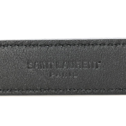 Saint Laurent Smooth Calfskin Monogram Square Buckle Belt 80 32 Black 5 of 6