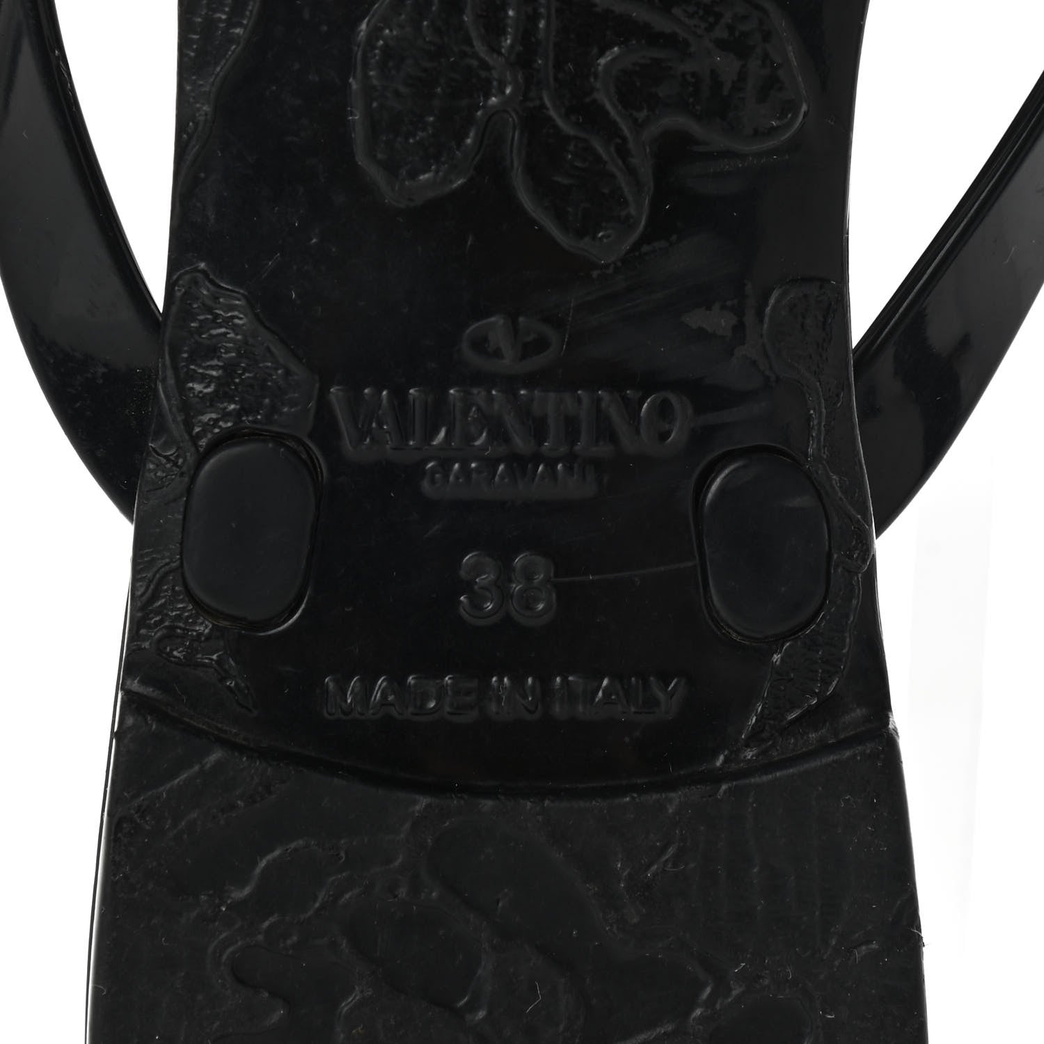 Valentino Garavani PVC Jelly Rockstud Bow Thong Sandals 38 Black 6 of 9