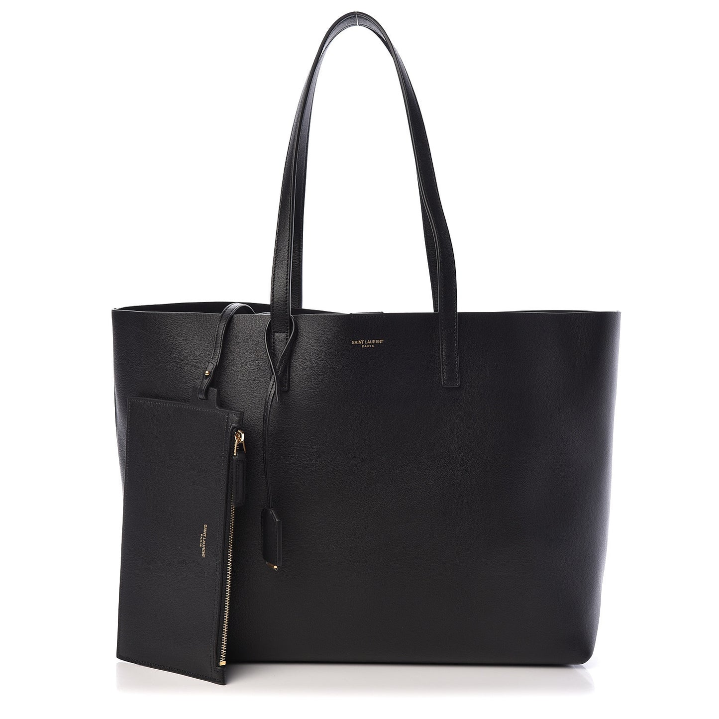 Calfskin Large Shopping Tote Black
