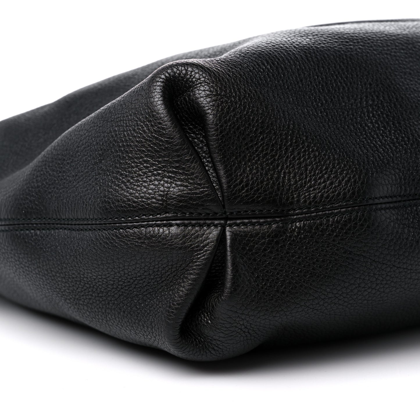 Pebbled Calfskin Soho Hobo Black