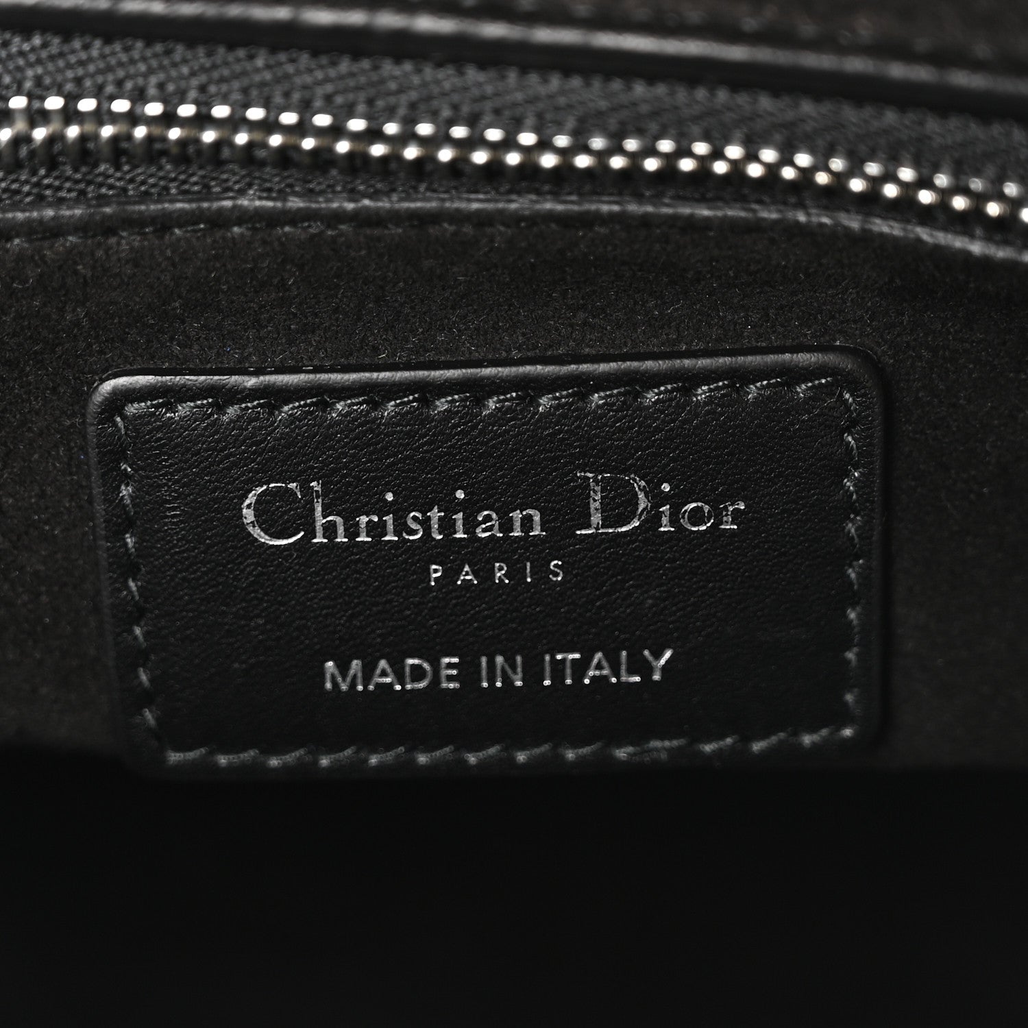 Christian Dior Calfskin Checkered Medium Lady Dior Black White 6 of 10