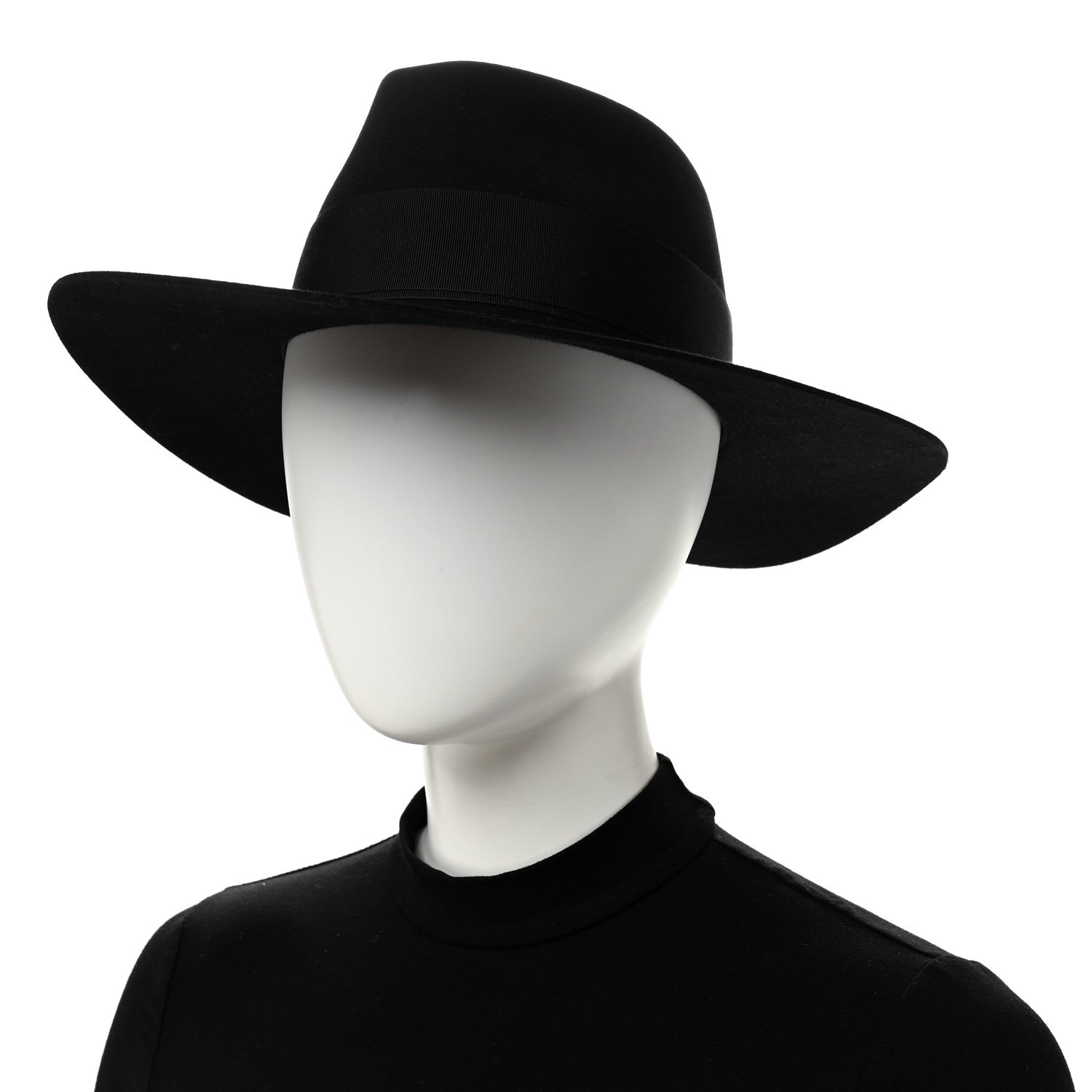 Hermes Rabbit Felt Farrah Pop H Hat 57 Black 2 of 9
