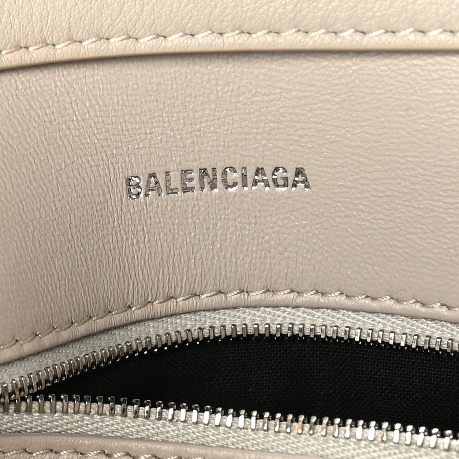 Balenciaga Semi Shiny Smooth Calfskin Small Downtown Shoulder Bag Cold Beige 6 of 9