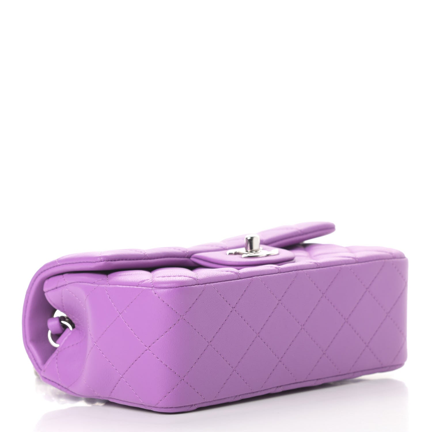 Chanel Lambskin Quilted Mini Rectangular Flap Purple 4 of 11