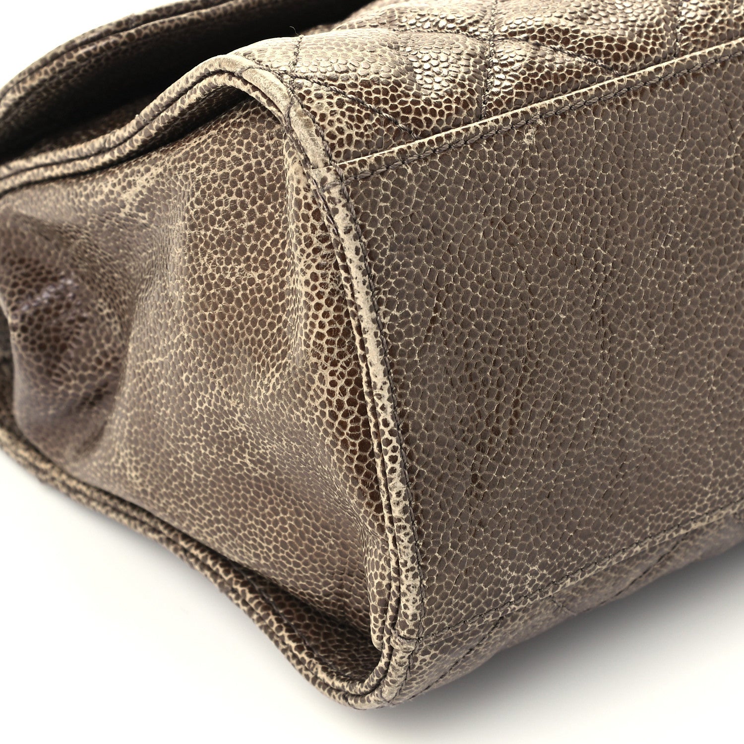 Chanel Crumpled Grained Calfskin Jumbo CC Crave Flap Beige 10 of 12