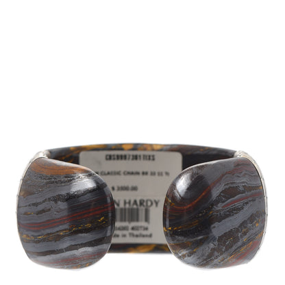 John Hardy Sterling Silver Tiger Iron Classic Chain Flex Kick Cuff Bracelet 3 of 4