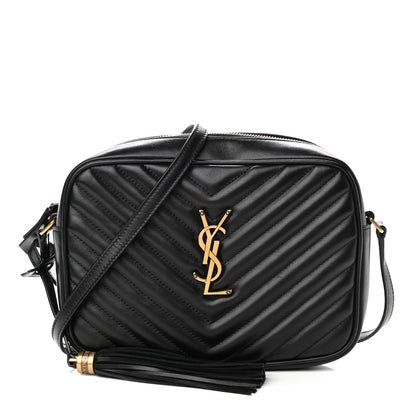 Saint Laurent Calfskin Matelasse Monogram Lou Camera Bag Black 1 of 11