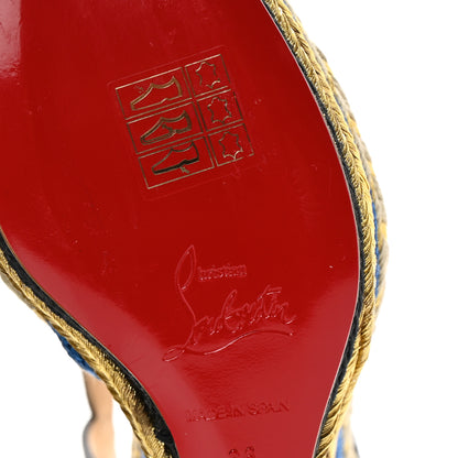Christian Louboutin Calf Hair Calfskin Trotolita Leopard Espadrille Sandals 36 Black Multicolor 8 of 11