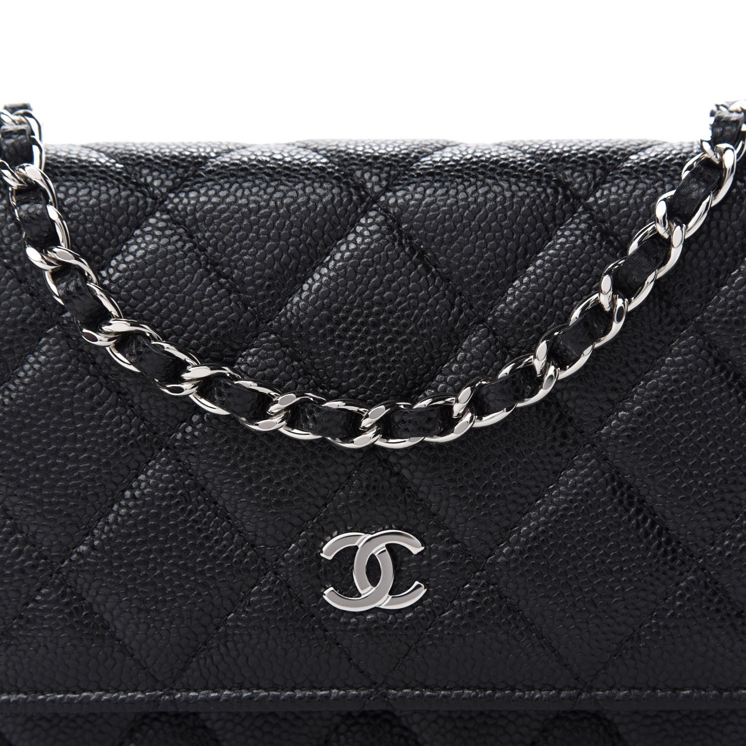 Chanel Caviar Quilted Mini Wallet On Chain WOC Black 10 of 10