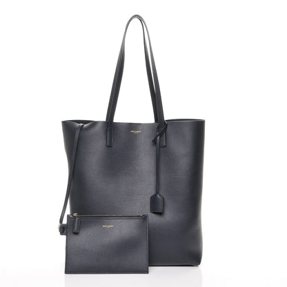 Saint Laurent Calfskin Medium Shopping Tote Navy 8 of 8