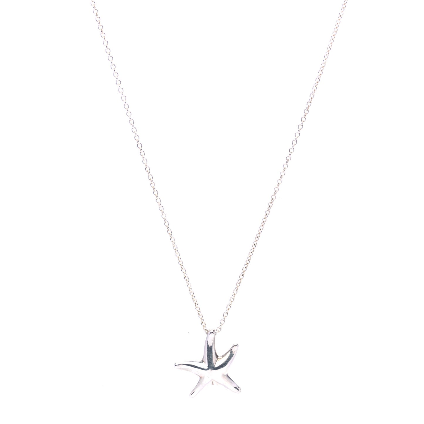 Sterling Silver 15mm Elsa Peretti Starfish Pendant Necklace