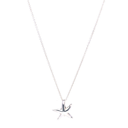 Tiffany Sterling Silver 15mm Elsa Peretti Starfish Pendant Necklace 1 of 5